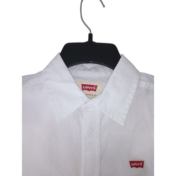 NWT Levi's Shirt Button Down Short Sleeve White M - Picture 5 of 11